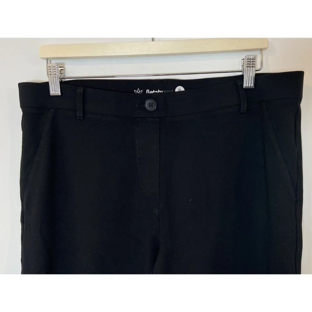 Betabrand Pants Pull On Straight Leg Dress Yoga Black XL Petite
